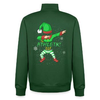 Athletisches Elfen-Familienshirt - Unisex Organic Zip Sweatshirt von Stanley/Stella - Flaschengrün - Hinten - AI Model Male 185 dark (185cm)