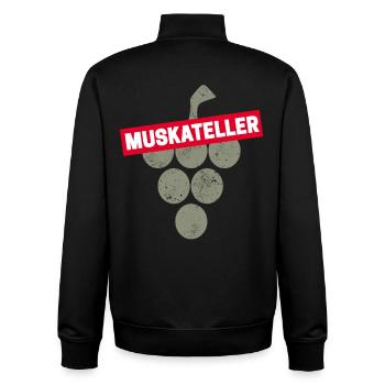 Muskateller Rebe Vintage Weintrinker Souvenir - Unisex Organic Zip Sweatshirt von Stanley/Stella - Schwarz - Hinten - AI Model Male 185 light (185cm)