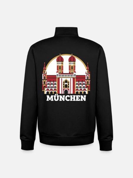 München Skyline Frauenkirche - Unisex Organic Zip Sweatshirt von Stanley/Stella - Schwarz