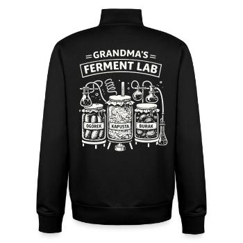 Grandma's Ferment Lab Polnischer Gurkenhumor - Unisex Organic Zip Sweatshirt von Stanley/Stella - Schwarz - Hinten - AI Model Male 185 light (185cm)