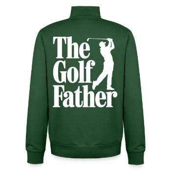 The Golf Father T-Shirt Lustig Golf Papa Vatertag - Unisex Organic Zip Sweatshirt von Stanley/Stella - Flaschengrün - Hinten - AI Model Male 185 dark (185cm)