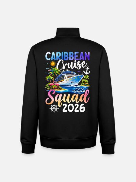 Caribbean Cruise Squad 2026 - Unisex Organic Zip Sweatshirt by Stanley/Stella - black