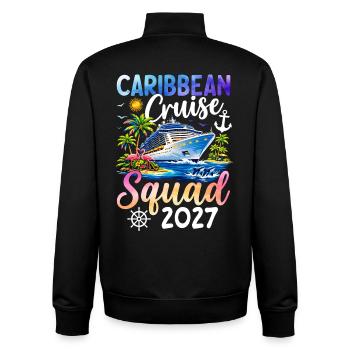 Caribbean Cruise Squad 2027 - Unisex Organic Zip Sweatshirt von Stanley/Stella - Schwarz - Hinten - AI Model Male 185 light (185cm)