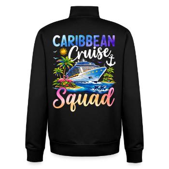 Caribbean Cruise Squad - Unisex Organic Zip Sweatshirt von Stanley/Stella - Schwarz - Hinten - AI Model Male 185 light (185cm)