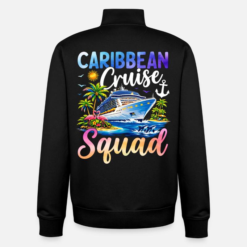 Caribbean Cruise Squad - Unisex Organic Zip Sweatshirt von Stanley/Stella - Schwarz