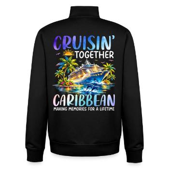 Cruisin Together Caribbean - Unisex Organic Zip Sweatshirt von Stanley/Stella - Schwarz - Hinten - AI Model Male 185 light (185cm)