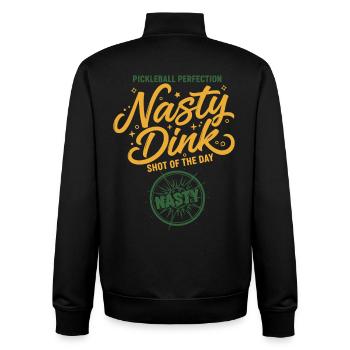 Pickleball Nasty Dink Shot Of The Day Funny Player - Unisex Organic Zip Sweatshirt by Stanley/Stella - black - Back - AI Model Male 185 light (185cm)