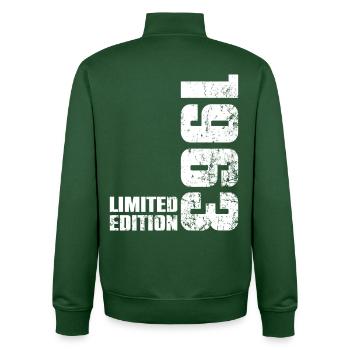 63 Jahre alt 1963 Geburtstagsgeschenk Männer Frauen - Unisex Organic Zip Sweatshirt von Stanley/Stella - Flaschengrün - Hinten - AI Model Male 185 dark (185cm)