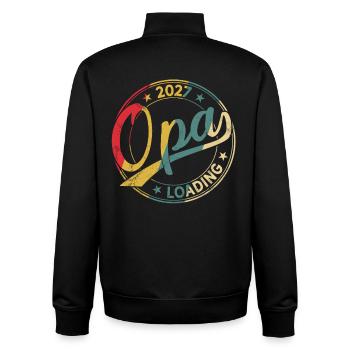 Opa 2027 Loading Werdender Opa 2027 - Unisex Organic Zip Sweatshirt von Stanley/Stella - Schwarz - Hinten - AI Model Male 185 light (185cm)