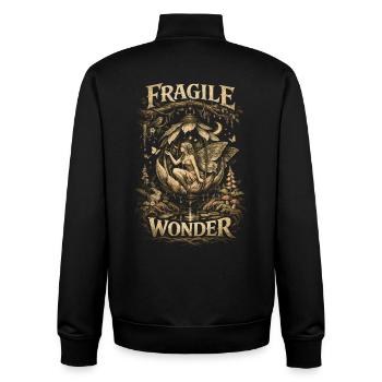 Fairycore Fee Gotisch Fragile Wonder - Unisex Organic Zip Sweatshirt von Stanley/Stella - Schwarz - Hinten - AI Model Male 185 light (185cm)