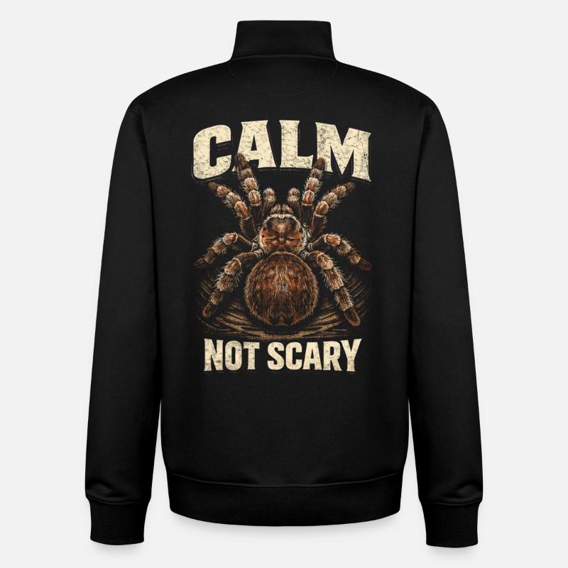 Tarentule Calme Pas Effrayante - Sweat zippé unisexe en coton bio Stanley/Stella - noir
