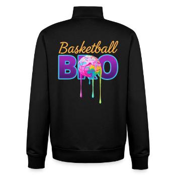 Frère Frère de basket - Sweat zippé unisexe en coton bio Stanley/Stella - noir - Dos - AI Model Male 185 light (185cm)