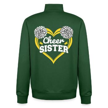 Cheer Sister - Unisex Organic Zip Sweatshirt by Stanley/Stella - bottle green - Back - AI Model Male 185 dark (185cm)