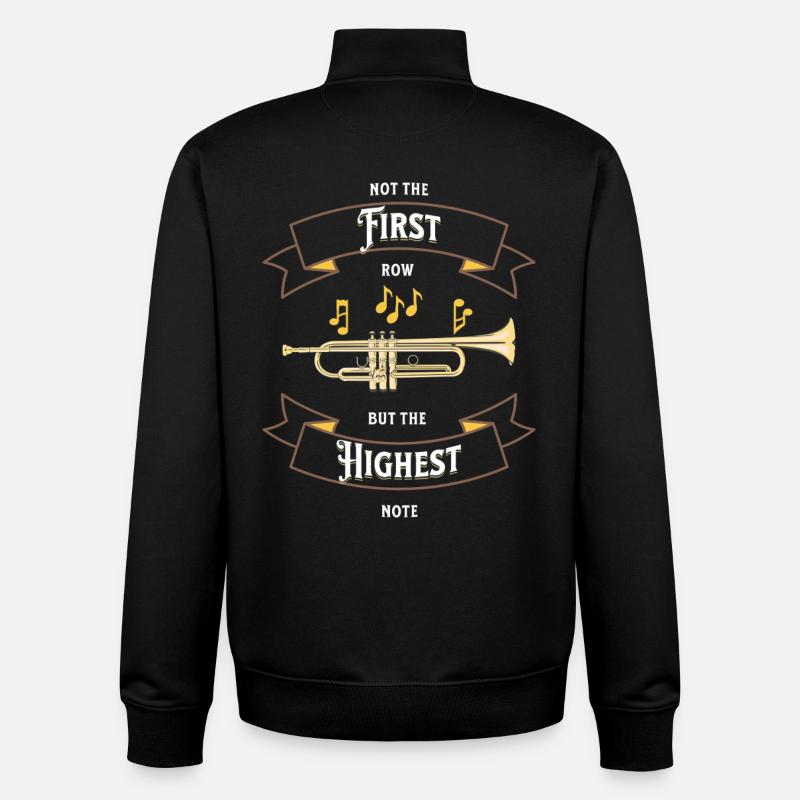 Trompete Zitat Höchsten Töne - Unisex Organic Zip Sweatshirt von Stanley/Stella - Schwarz