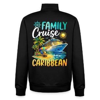 Family Cruise Caribbean - Unisex Organic Zip Sweatshirt von Stanley/Stella - Schwarz - Hinten - AI Model Male 185 light (185cm)