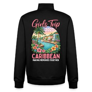 Girls Trip Caribbean 2027 - Unisex Organic Zip Sweatshirt von Stanley/Stella - Schwarz - Hinten - AI Model Male 185 light (185cm)