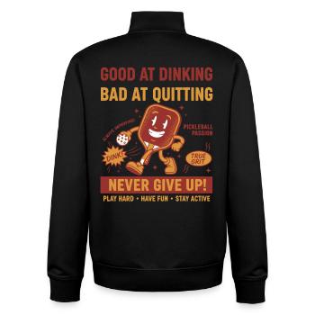 Pickleball Funny Player Pickle Ball Lovers Play - Unisex Organic Zip Sweatshirt by Stanley/Stella - black - Back - AI Model Male 185 light (185cm)