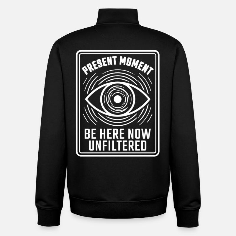 Eye Mindfulness Present Moment - Unisex Organic Zip Sweatshirt by Stanley/Stella - black