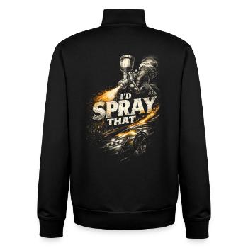 Peintre de voitures, peintre de voitures, je vaporiserais ça - Sweat zippé unisexe en coton bio Stanley/Stella - noir - Dos - AI Model Male 185 light (185cm)