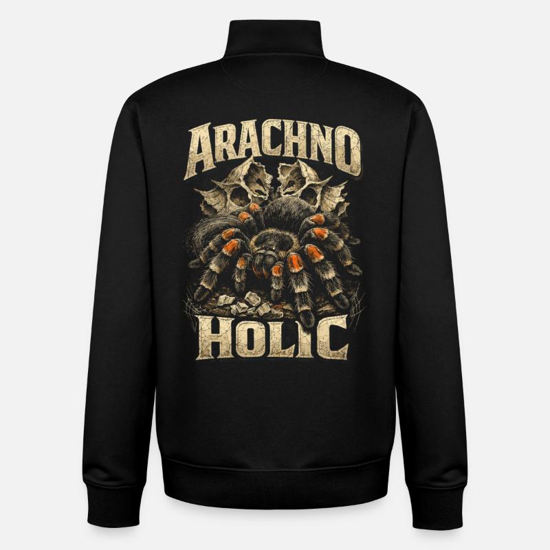 Tarantula Arachno Holic - Sweat zippé unisexe en coton bio Stanley/Stella - noir