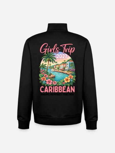 Girls Trip Caribbean 2027 - Unisex Organic Zip Sweatshirt by Stanley/Stella - black