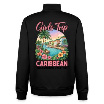 Girls Trip Caribbean - Unisex Organic Zip Sweatshirt by Stanley/Stella - black - Back - AI Model Male 185 light (185cm)