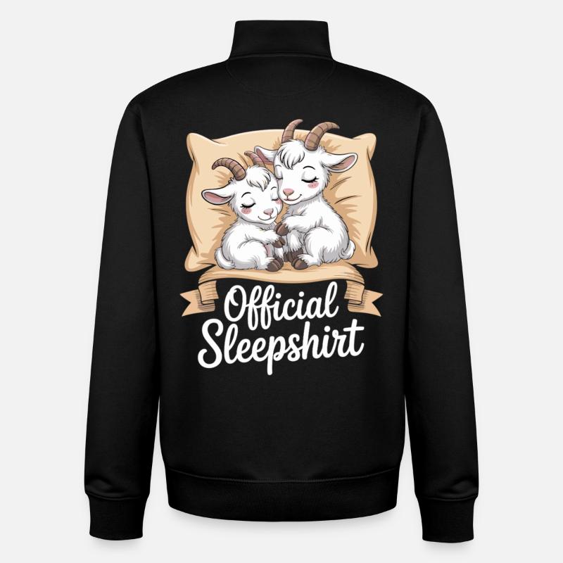 Sovskjorta Getpresentkvällsoutfit - Unisex sweatshirt med dragkedja i ekologisk bomull Stanley/Stella - svart