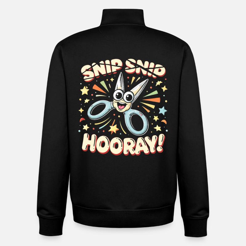 Vasectomie - Sweat zippé unisexe en coton bio Stanley/Stella - noir