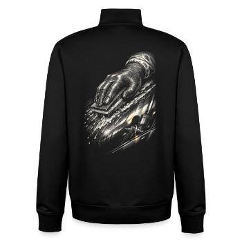 Peintre de véhicules Peintre de voitures Peintre - Sweat zippé unisexe en coton bio Stanley/Stella - noir - Dos - AI Model Male 185 light (185cm)