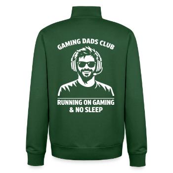 Jeu de papa Shirt sans sommeil Ddy gamer drôle - Sweat zippé unisexe en coton bio Stanley/Stella - vert bouteille - Dos - AI Model Male 185 dark (185cm)