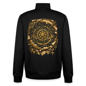Astronomie Astronom Star Chart - Unisex Organic Zip Sweatshirt von Stanley/Stella - Schwarz - Hinten - AI Model Male 185 light (185cm)
