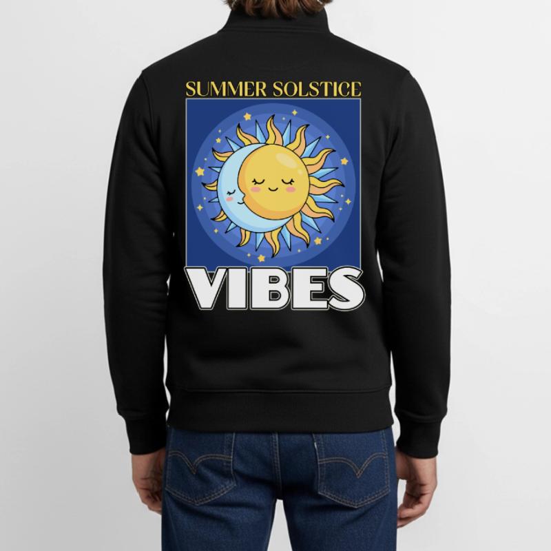 Litha Pagan Summer Solstice Midsummer Midsommar Unisex Organic Zip Sweatshirt by Stanley/Stella