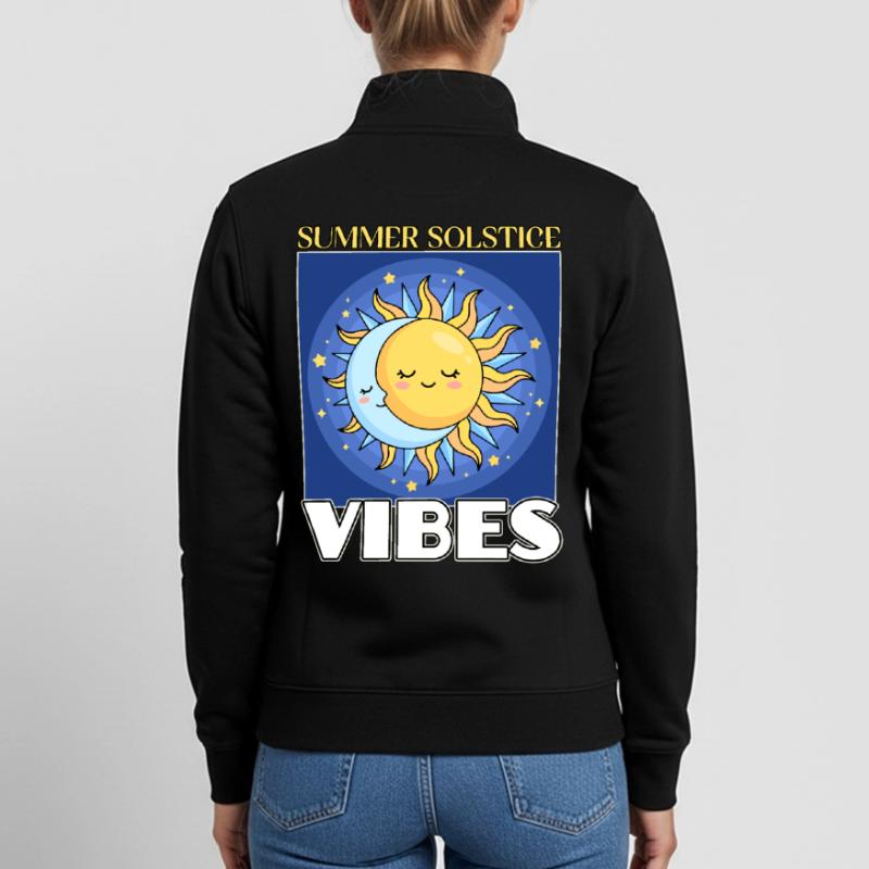 Litha Pagan Summer Solstice Midsummer Midsommar Unisex Organic Zip Sweatshirt by Stanley/Stella