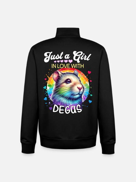 Degu Mädchen Degu - Unisex Organic Zip Sweatshirt von Stanley/Stella - Schwarz