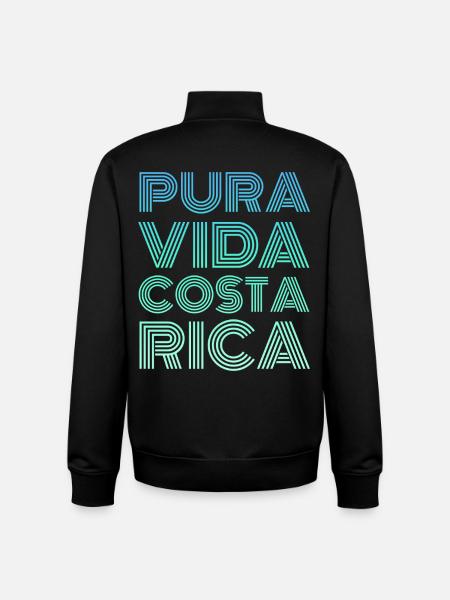 Pura Vida Costa Rica - Unisex Organic Zip Sweatshirt von Stanley/Stella - Schwarz