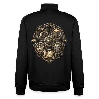 Medieval Festival Medieval Market Roleplay - Unisex Organic Zip Sweatshirt by Stanley/Stella - black - Back - AI Model Male 185 light (185cm)