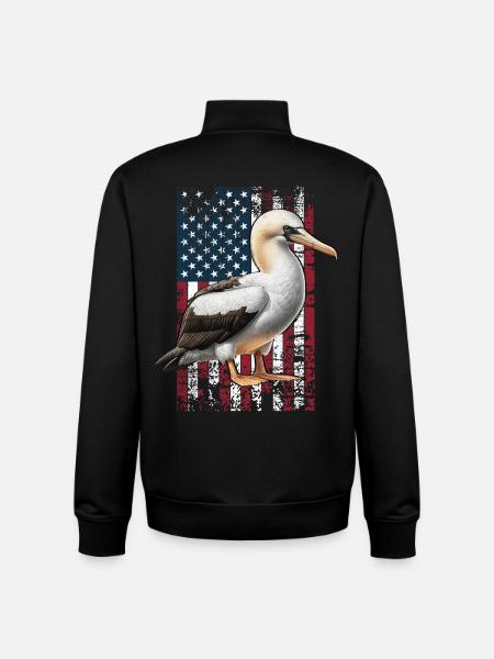 Booby de Nazca des États-Unis - Sweat zippé unisexe en coton bio Stanley/Stella - noir