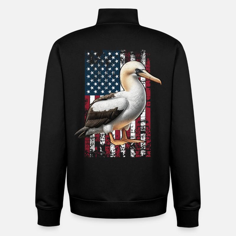 Nazca Booby US Nazca boobies - Unisex Organic Zip Sweatshirt by Stanley/Stella - black