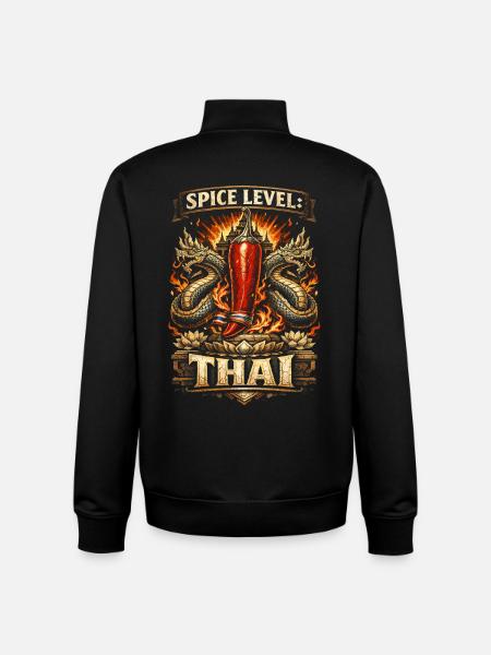 Thailand Thai Pride Spice Level Thai - Unisex Organic Zip Sweatshirt by Stanley/Stella - black
