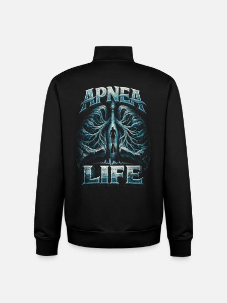Apnée apnée apnée - Sweat zippé unisexe en coton bio Stanley/Stella - noir