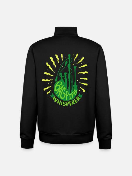 Bagpipes Bagpiper Bagpipe Whisperer - Unisex Organic Zip Sweatshirt by Stanley/Stella - black