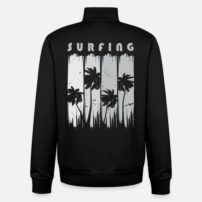Surf Surfen Surfer - Unisex Organic Zip Sweatshirt von Stanley/Stella - Schwarz