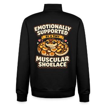 Muscular shoelaces | King Python Humor - Unisex Organic Zip Sweatshirt by Stanley/Stella - black - Back - AI Model Male 185 light (185cm)