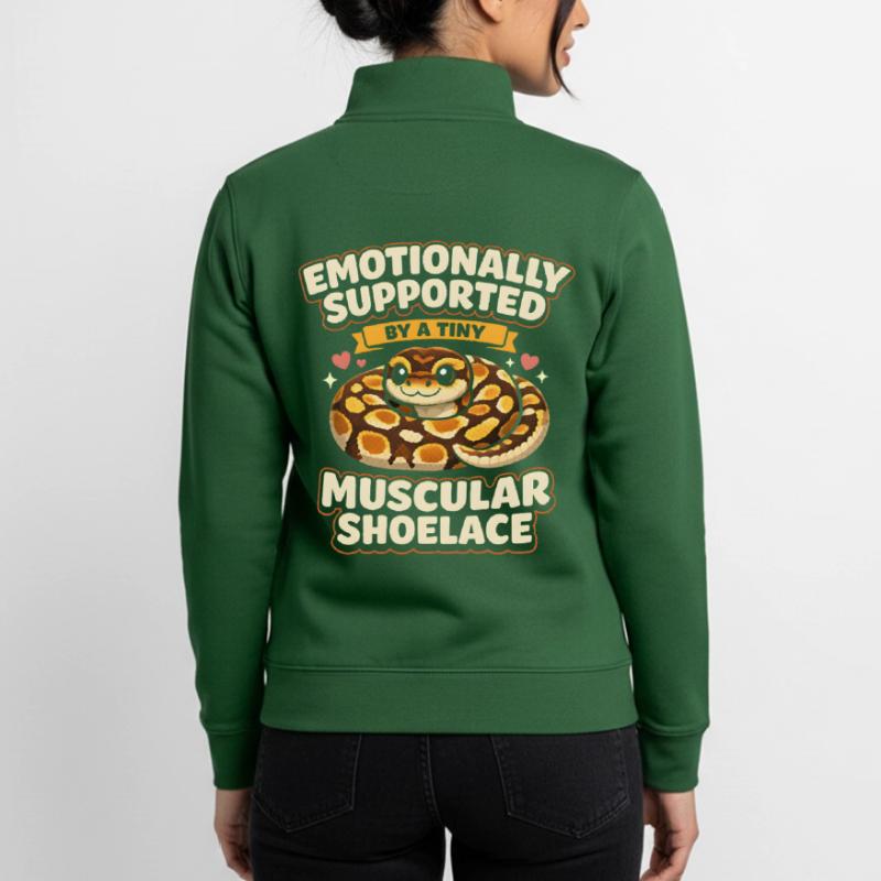 Lacets musclés | Humour du Python Roi Sweat zippé unisexe en coton bio Stanley/Stella