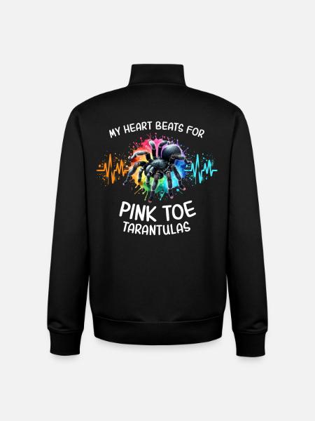 Pinktoe Rosafus Tarantula Heartline - Unisex Organic Zip Sweatshirt by Stanley/Stella - black
