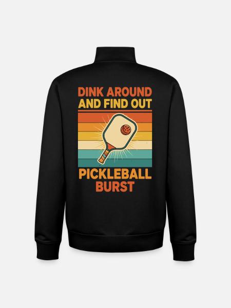 Pickleball, poszukaj i odkryj zabawnego gracza - Bluza unisex rozpinana z bawełny organicznej Stanley/Stella - czarny