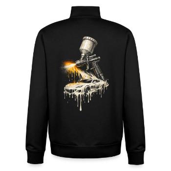 Peintre de véhicules Peintre de voitures Peintre - Sweat zippé unisexe en coton bio Stanley/Stella - noir - Dos - AI Model Male 185 light (185cm)