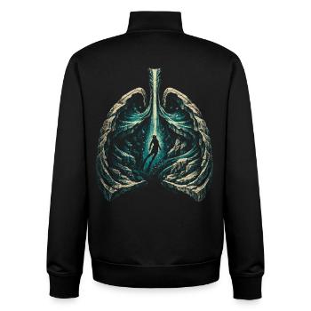 Apnoetauchen Freitauchen - Unisex Organic Zip Sweatshirt von Stanley/Stella - Schwarz - Hinten - AI Model Male 185 light (185cm)