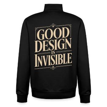Logo Designer Good Design Is Digital Designer - Unisex Organic Zip Sweatshirt von Stanley/Stella - Schwarz - Hinten - AI Model Male 185 light (185cm)
