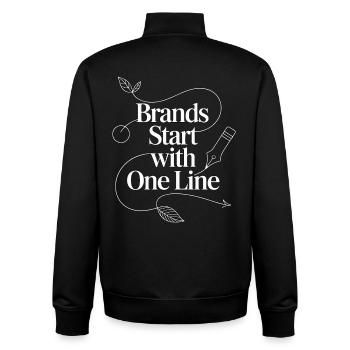 Logo Designer Brands Start With Graphic Designer - Unisex Organic Zip Sweatshirt von Stanley/Stella - Schwarz - Hinten - AI Model Male 185 light (185cm)